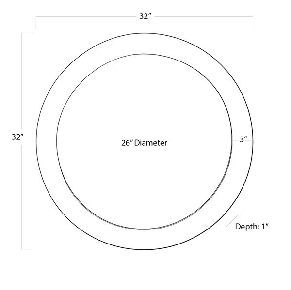 Multitone Bone Mirror - Open Box Line Drawing